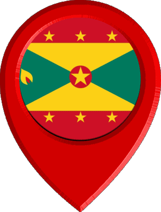 Perno di posizione Isole Grenada America Bandiere 