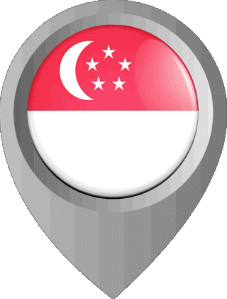 Location Pin Singapore Asia Flags 