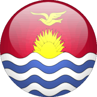 Round Kiribati Oceania Flags 