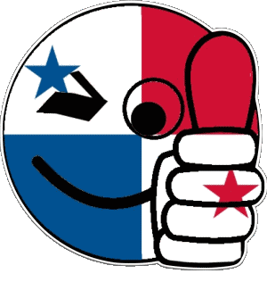 Smiley - OK Panama America Flags 