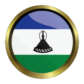 Round - Rings Lesotho Africa Flags 