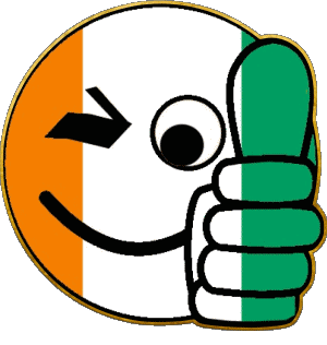 Smiley - OK Côte d Ivoire Afrique Drapeaux 