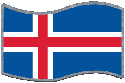 Rectangle Islande Europe Drapeaux 