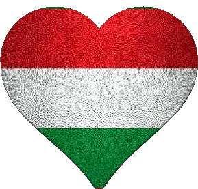 Heart Hungary Europe Flags 