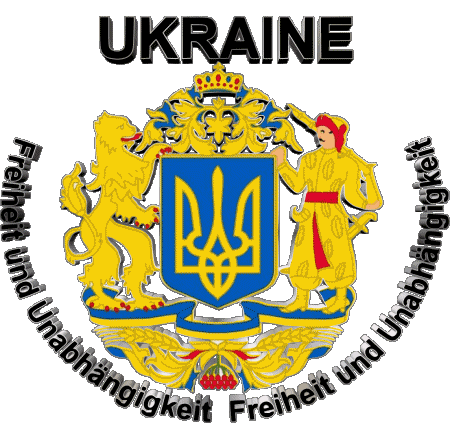Freiheit und Unabhängigkeit Ukraine Europe Drapeaux 