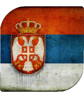 Quadrato Serbia Europa Bandiere 