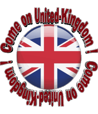 Map - Flag Come on United-Kingdom Inglés Mensajes - Smiley 