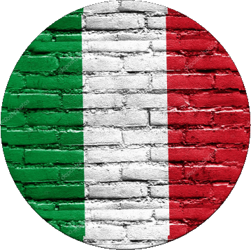 Tondo Nazionale Italia Europa Bandiere 