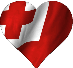 Herz Tonga Ozeanien Fahnen 
