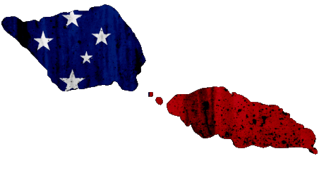 Karte Samoa Ozeanien Fahnen 