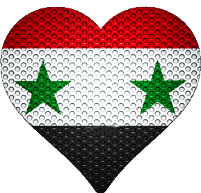 Cuore Siria Asia Bandiere 