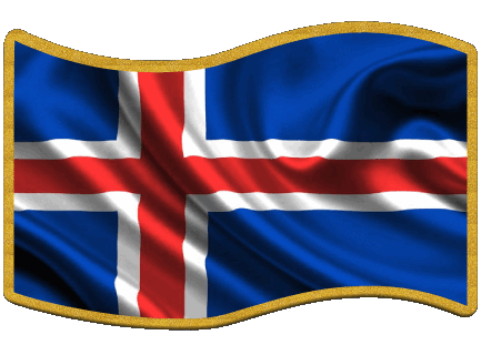 Rectangle Islande Europe Drapeaux 