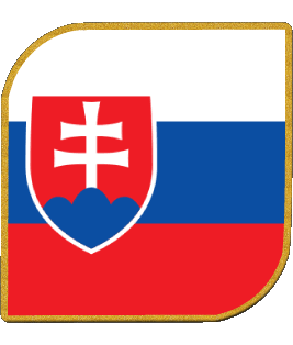 Quadrato Slovacchia Europa Bandiere 