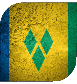 Square Saint Vincent and the Grenadines America Flags 