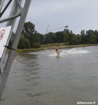 Wakeboard Gamelle Fail Ski Nautique Sports Humour - Fun 