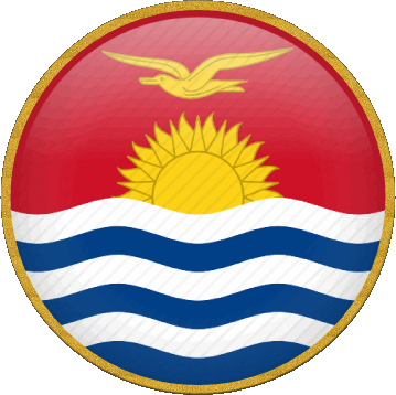 Rond Kiribati Océanie Drapeaux 