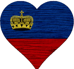 Cuore Liechtenstein Europa Bandiere 