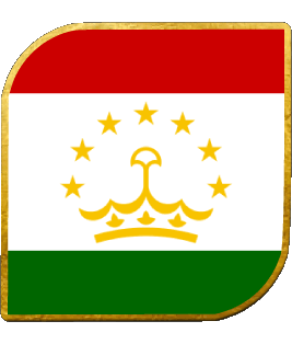 Carré Tadjikistan Asie Drapeaux 