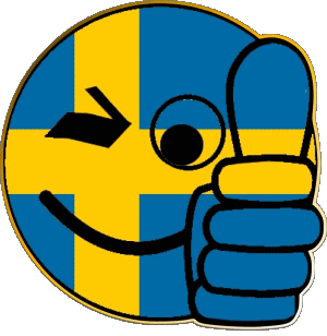 Smiley - OK Sweden Europe Flags 