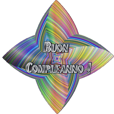 018 Fondo transparente Astratto - Geometrico Buon Compleanno Italiano Mensajes 