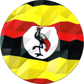 Runde Uganda Afrika Fahnen 