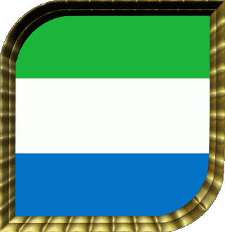 Carré Sierra Léone Afrique Drapeaux 