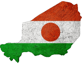 Mapa Niger África Banderas 
