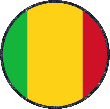 Tondo Mali Africa Bandiere 