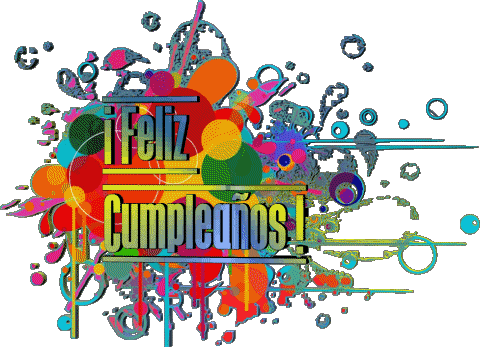 008 Transparent Background Abstracto - Geométrico Feliz Cumpleaños Spanish Messages 