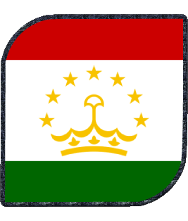 Carré Tadjikistan Asie Drapeaux 