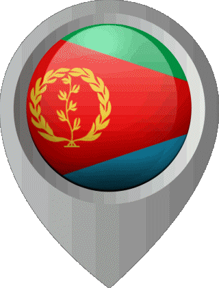 Epingle de Localisation Erythrée Afrique Drapeaux 