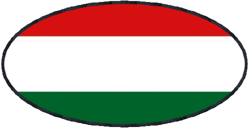 Ovale Hongrie Europe Drapeaux 