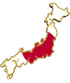 Carta Geografica Giappone Asia Bandiere 