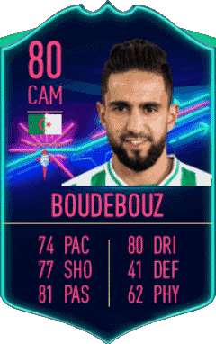 Ryad Boudebouz Algeria F I F A - Card Players Video Games 