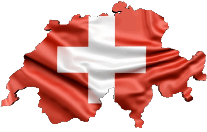 Carte Suisse Europe Drapeaux 