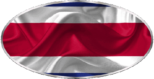 Oval 01 Costa Rica America Flags 