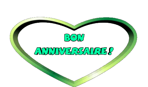 002 Coeur Bon Anniversaire Francés Mensajes 