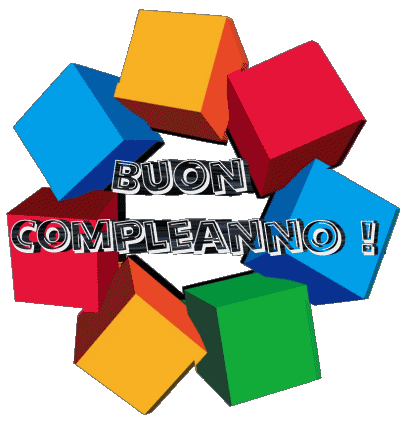 004 Fondo transparente Astratto - Geometrico Buon Compleanno Italiano Mensajes 