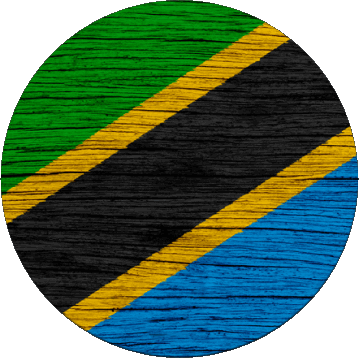 Rond Tansania Afrika Fahnen 