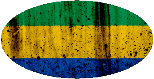 Oval 01 Gabon Africa Flags 