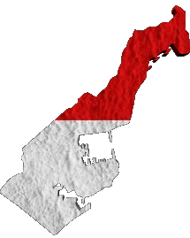 Mapa Mónaco Europa Banderas 