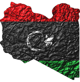 Mapa Libia África Banderas 