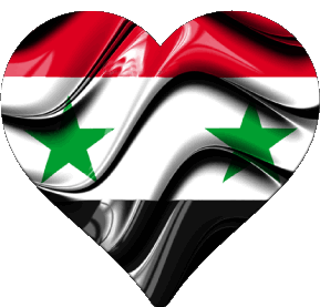 Heart Syria Asia Flags 