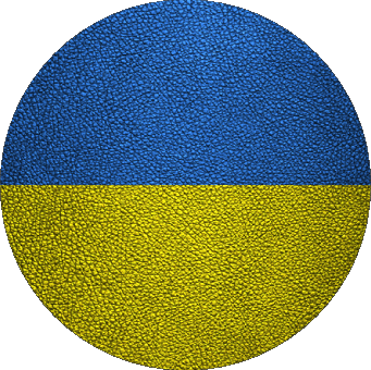 Runde Ukraine Europa Fahnen 