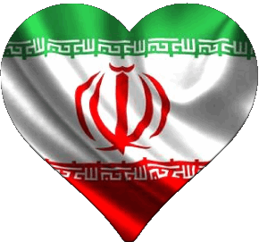Heart Iran Asia Flags 
