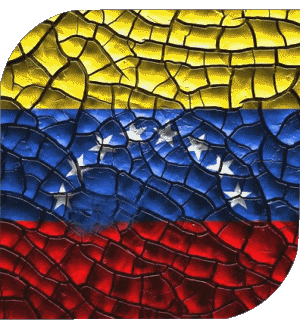Square Venezuela America Flags 