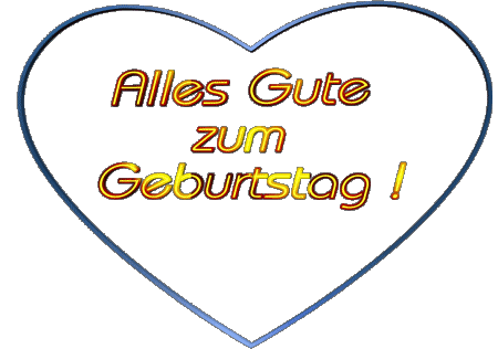 001 Herz Alles Gute zum Geburtstag Allemand Messages 