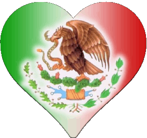 Corazón México América Banderas 