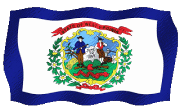 Ondulación Virginia Occidental U.S.A - Estados América Banderas 