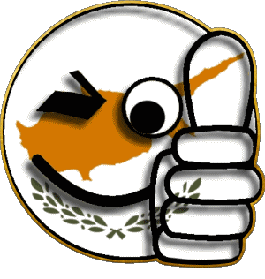 Smiley - OK Zypern Europa Fahnen 